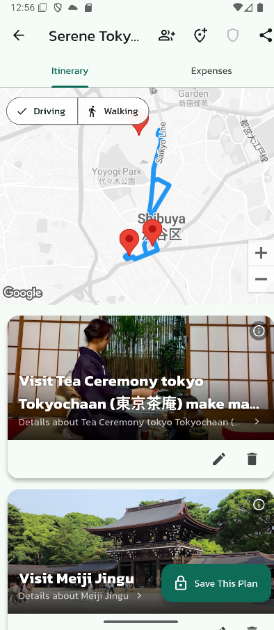AI Itinerary Planner in action